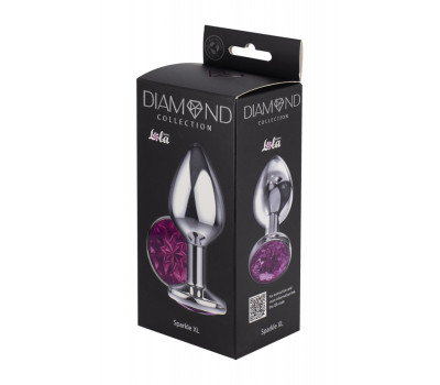 Большая анальная пробка Diamond Purple Sparkle XL 4028-01lola