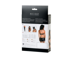 Комплект Glossy Brianna из материала Wetlook, черный, M-foto9