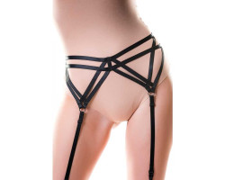 Пояс для чулок H.E.L. Billie, текстиль, чёрный, OS-foto2