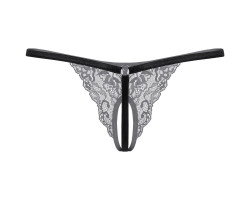 Стринги кружевные открытые SoftLine Collection, черный, S/L-foto2