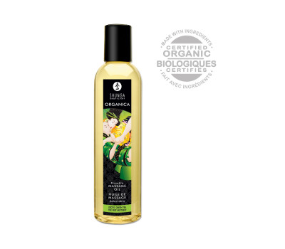 Масло для массажа Shunga Organica Exotic Green Tea, натуральное, расслабляющее, зеленый чай, 240 мл