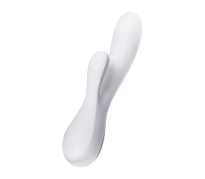 Электрический вибрмассажер Satisfyer Mono Flexс возможностью управления через приложение - белый