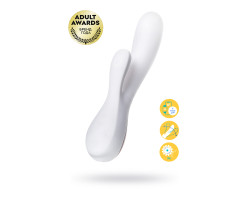 Электрический вибрмассажер Satisfyer Mono Flexс возможностью управления через приложение - белый