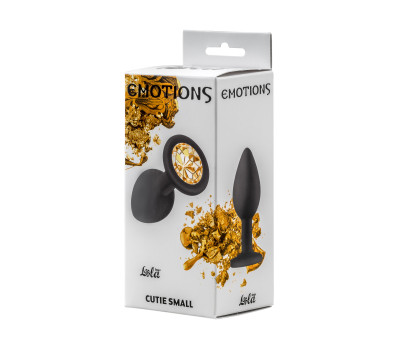 Анальная пробка Emotions Cutie Small Black  golden crystall 4011-07Lola