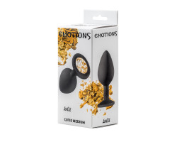 Анальная пробка Emotions Cutie Medium Black  golden crystal 4012-07Lola-foto3