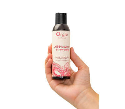 Интимный гель Orgie ALL - NATURAL STRAWBERRY на водной основе, 150 мл