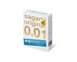 Презервативы Sagami Original 001 Extra Lub полиуретановые, с увеличенным количеством смазки 2 шт.