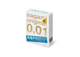 Презервативы Sagami Original 001 Extra Lub полиуретановые, с увеличенным количеством смазки 2 шт.