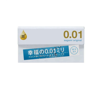 Презервативы Sagami Original 001 Extra Lub полиуретановые, с увеличенным количеством смазки 12 шт.