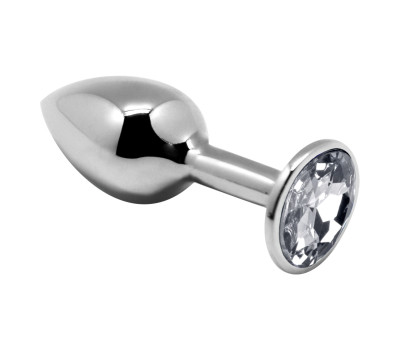 Анальная втулка Alive Mini Metal Butt, белый кристалл, S