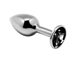 Анальная втулка Alive Mini Metal Butt, черный кристалл, M-foto2