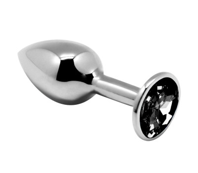Анальная втулка Alive Mini Metal Butt, черный кристалл, M