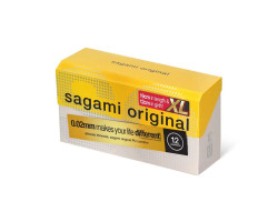 Презервативы Sagami Original 002 Extra Large полиуретановые, увеличенного размера 12 шт.