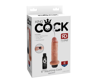 Фаллоимитатор с имитацией семяизвержения King Cock 6