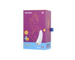 Вакуумно-волновой стимулятор Satisfyer Curvy 1+ с возможностью управления через приложение - белый-foto11