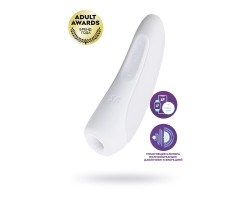 Вакуумно-волновой стимулятор Satisfyer Curvy 1+ с возможностью управления через приложение - белый
