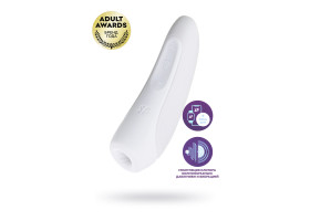 Вакуумно-волновой стимулятор Satisfyer Curvy 1+ с возможностью управления через приложение - белый
