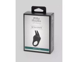 Эрекционное кольцо Fifty Shades of Grey Sensation с вибрацией, черное с кроликом 82943-foto3