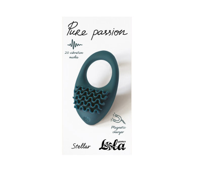 Перезаряжаемое эрекционное виброкольцо Pure Passion Stellar Green 1501-03lola