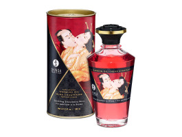 Массажное масло Shunga Игристое клубничное вино, возбуждающее, натуральное, 100 мл-foto2