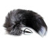 Пробка анальная Alive Black And White Fox Tail, S