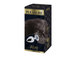 Пробка анальная Alive Black And White Fox Tail, S-foto2