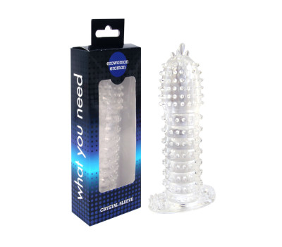 НАСАДКА ЗАКРЫТАЯ "CRYSTAL SLEEVE" L 142 мм D 35 мм арт. EE-10032