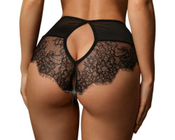 Высокие трусики с кружевом шантильи и пикантными вырезами (Easy to love) (XXL/XXXL (50-52))