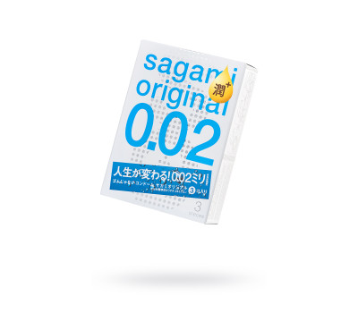 Презервативы SAGAMI Original 002 полиуретановые EXTRA LUB 3шт.