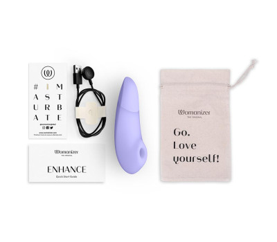 Бесконтактный клиторальный стимулятор Womanizer Enhance с вибрацией, сиреневый