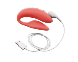 Вибратор We-Vibe Chorus для пар, коралловый, в комплекте батарейка для пульта-foto6