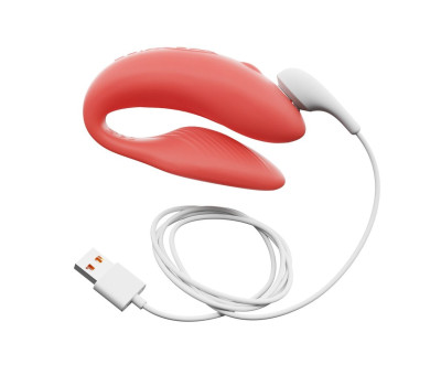 Вибратор We-Vibe Chorus для пар, коралловый, в комплекте батарейка для пульта