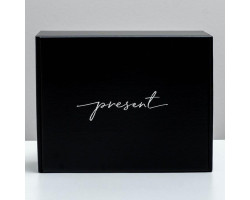Коробка двухсторонняя складная Present, 27 x 21 x 9 см черная-foto3