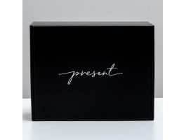 Коробка двухсторонняя складная Present, 27 x 21 x 9 см черная-foto3