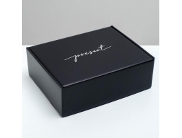 Коробка двухсторонняя складная Present, 27 x 21 x 9 см черная-foto2