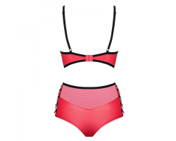 Бюстгальтер и трусики "Leatheria" красный S/M красный-foto2
