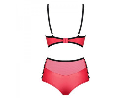 Бюстгальтер и трусики "Leatheria" красный S/M красный-foto2