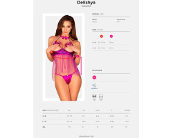 бэби долл и трусики "Delishya" фиолетовый S/M фиолетовый OB9583-foto5