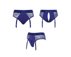 Пояс для страпона Strap-On-Me Harness Lingerie Diva M, синий-foto4