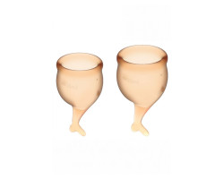 Набор менструальных чаш Satisfyer Feel secure Menstrual Cup (orange)-foto2
