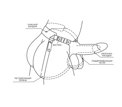 Фаллоимитатор поясной пустотелый с бандажом