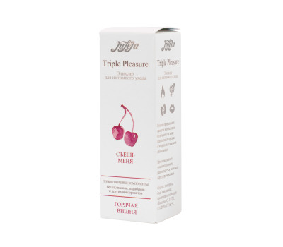 Эликсир для интимного ухода "Triple Pleasure" Горячая вишня 130 гр 10296JULEJU