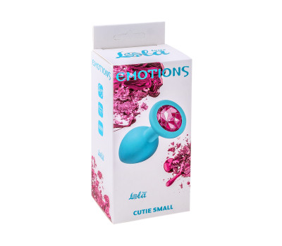 Анальная пробка Emotions Cutie Small Turquoise pink crystal 4011-06Lola