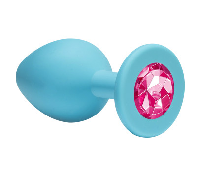 Анальная пробка Emotions Cutie Small Turquoise pink crystal 4011-06Lola