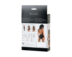 Боди Glossy Kiara из материала Wetlook, черное, M-foto5