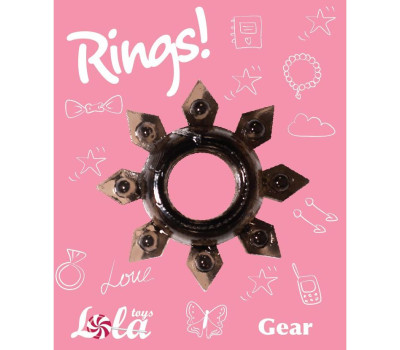 Эрекционное кольцо Rings Gear black 0112-21Lola