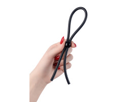 Лассо на пенис A-toys by TOYFA с одной бусиной, силикон, черное, 19,5 см-foto3