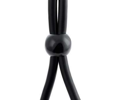 Лассо на пенис A-toys by TOYFA с одной бусиной, силикон, черное, 19,5 см