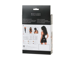 Платье Glossy Naomi из материала Wetlook, черное, L-foto5