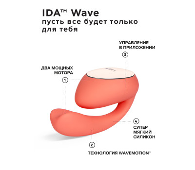 Вибромассажер Lelo IDA Wave - вибратор с управлением через приложение